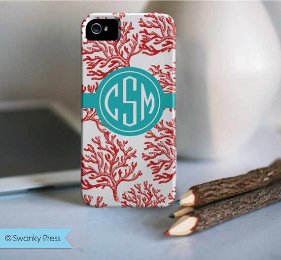 iPhone 5 personalized custom cell phone case - "red coral" Il_570xn