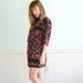 Mexicali Rose Vintage 70s Half Sleeve Bohemian Floral Printed Shift Dress MEDIUM M