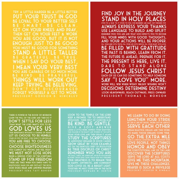 Words of the Prophets Subway Art Instant Download