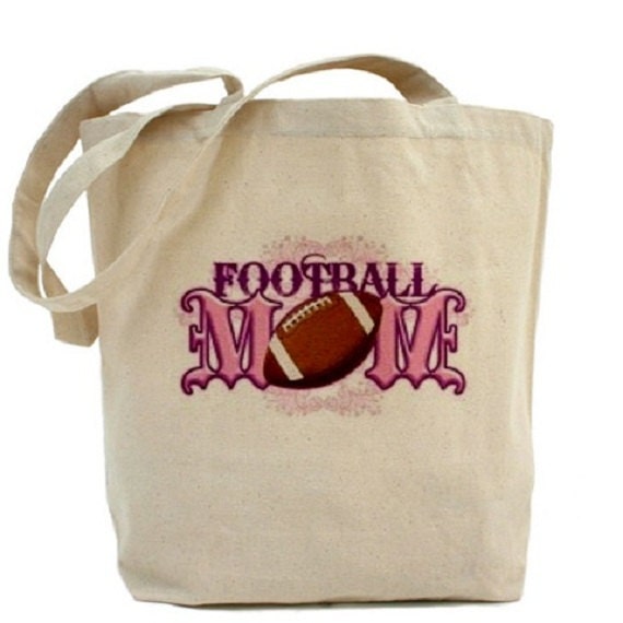 Canvas Tote Bag FootBall Mom Football Tote Bag Sports