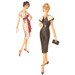 1950s Womens Wiggle Dress - Simplicity 2909 Vintage Pattern - Bust 34 Size 14 - Obi Belt Detachable Collar