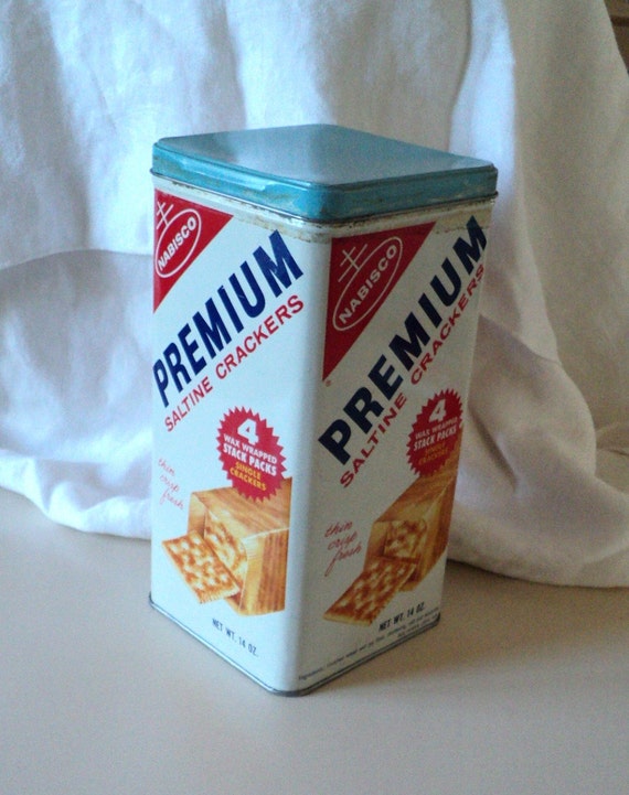 Vintage Nabisco Premium Saltine Crackers Metal by GryphonVintage