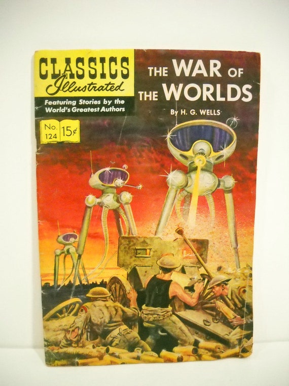 War of The Worlds Comic Book HG Wells Classics Illustrated