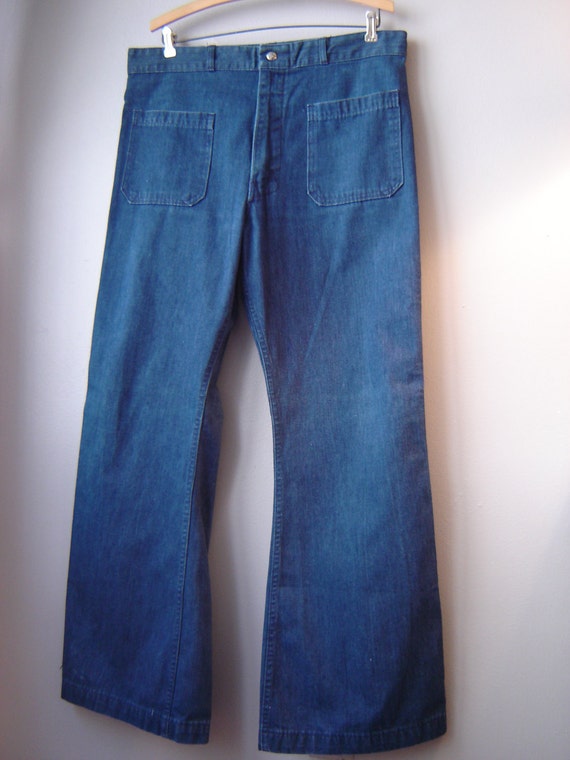 SEAFARER Men's Utility Flare Bell Bottom Jeans by VintageIdeology