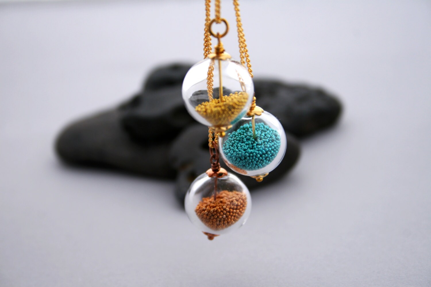 Orb Collection Hand Blown Glass Sphere Filled With by demiflux