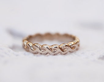 14k Solid Gold ring, Gold wedding band Woman, 14k White Gold wedding band, 14k White Gold ring, Wedding band Woman White Gold