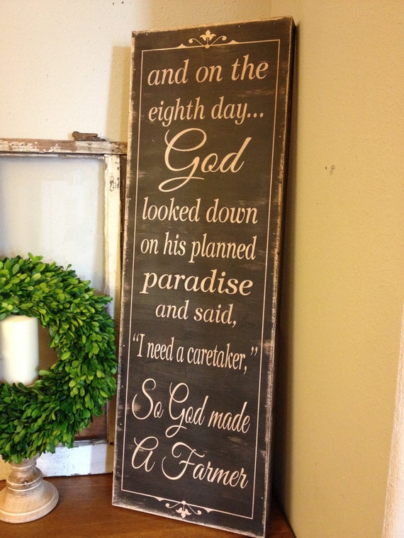 so god made a farmer 12x36 wood sign great christmas gift so god made a farmer 12x36 wood sign great christmas gift