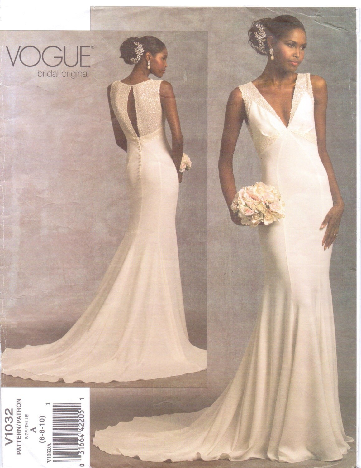 Vogue Bridal Original Pattern V1032 Womens Wedding by CloesCloset