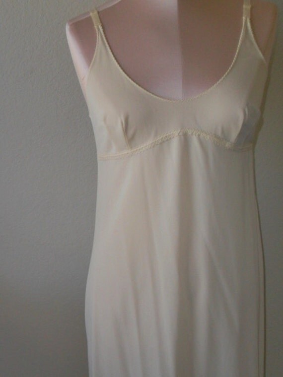 beige silk slip