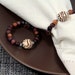 RESERVED for Lynn - Beaded Napkin Rings in Wooden Beads Set of Four