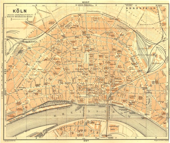 City plan Cologne Koln Germany PDF