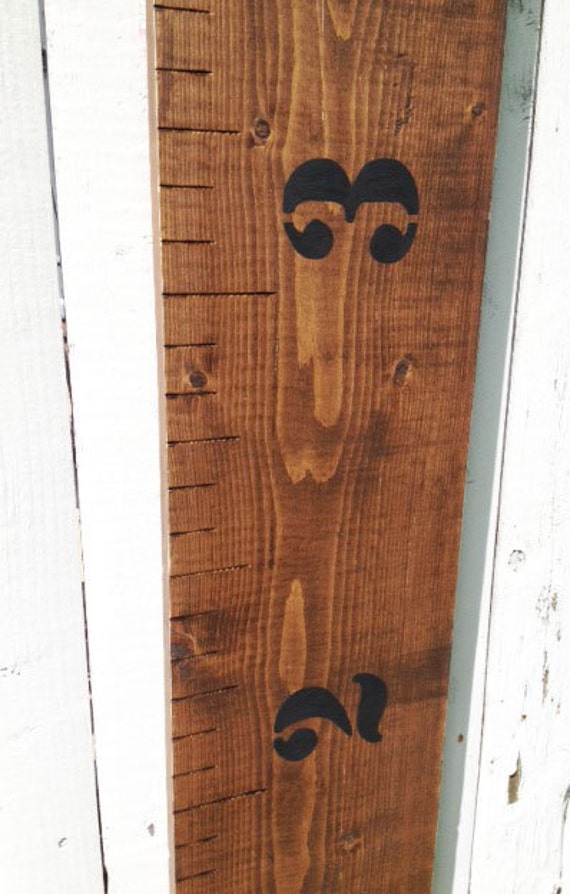 Items similar to Wooden Growth Chart WALNUT stained & handmade (no