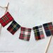 Plaid Wedding Cake Topper Bunting Tartan Mini Fabric Pennant Banner