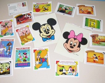 Walt Disney Trading Cards with Two Stickers