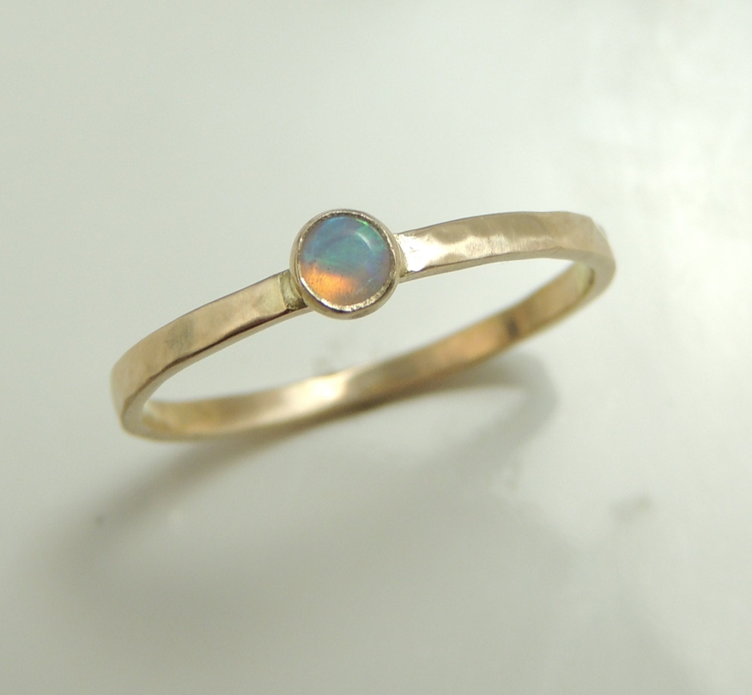 Items similar to SALE- 14k Gold Natural Opal Ring on Etsy