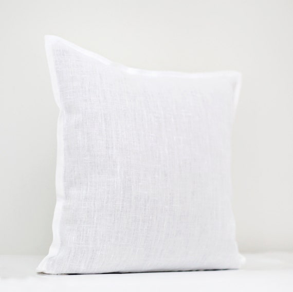 white linen pillow cover white pillow white decorative pillow linen pillow cover white - White Decorative Pillows white linen pillow cover white pillow white decorative pillow linen pillow cover white - White Decorative Pillows