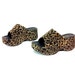 90s Leopard Print Platform Mules 8 / Chunky Slip On Animal Print Clog Sandals 8