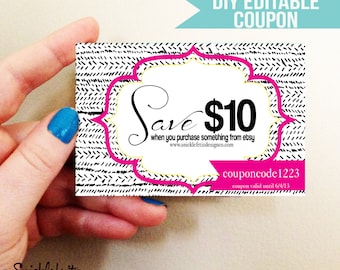 Unique printable coupons related items | Etsy