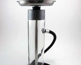 The Smoking Tower Hookah, shisha, glass bottle, ceramic, plastic, hose, bowl, water pipe
