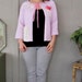SALE M-XL Upcycled clothing capelet Shrug Romantic pink Sweater repurposed rustic prairie lace Bohemian Shabby chic