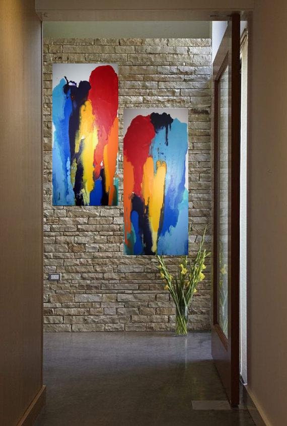 Abstract Resin Art painting on canvas colorful contemporary 2