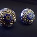 Vintage earrings, mosaic post earrings, rococo earrings, baroque earrings, victorian stud earrings