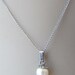 Sterling pearl necklace, vintage pearl necklace, dainty drop necklace