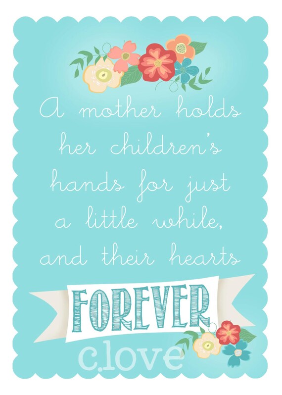 Items similar to Mother's day print 5x7 size - for Mom, Mother, Grandma ...