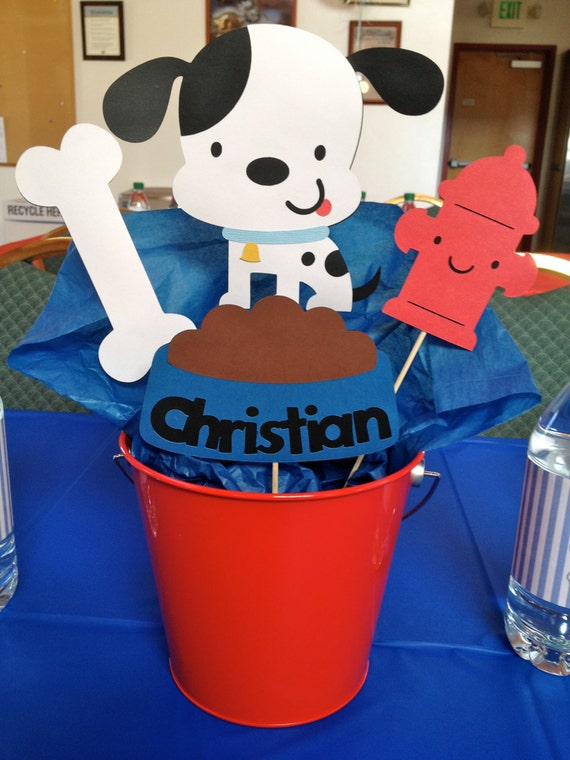 Items similar to Puppy Dog Birthday Party Centerpiece on Etsy