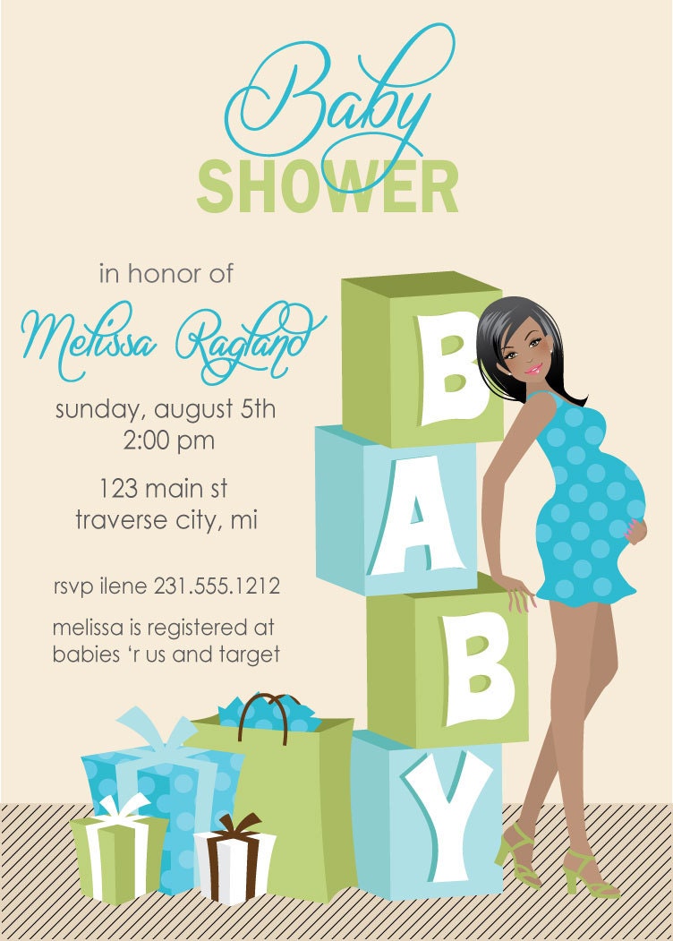 Blocks Baby Shower Invitations Boy Baby by AnnounceItFavors