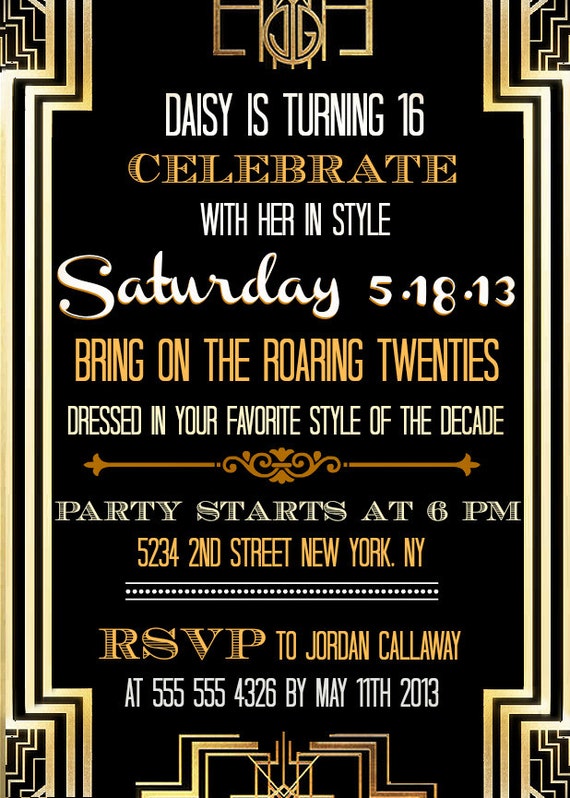 Gatsby Invitation Wording 6