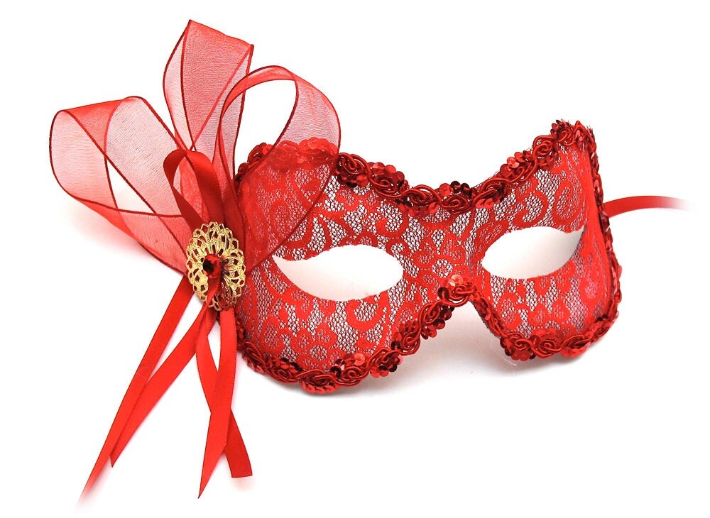 Sinful Women's Masquerade Mask A-1055RL-R