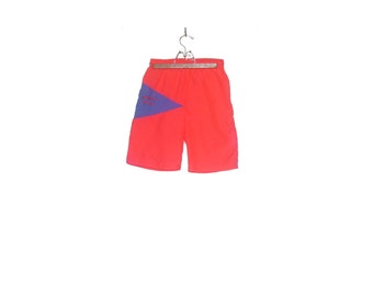 Vintage 80s Neon Shorts Orange Street Mania Small Medium