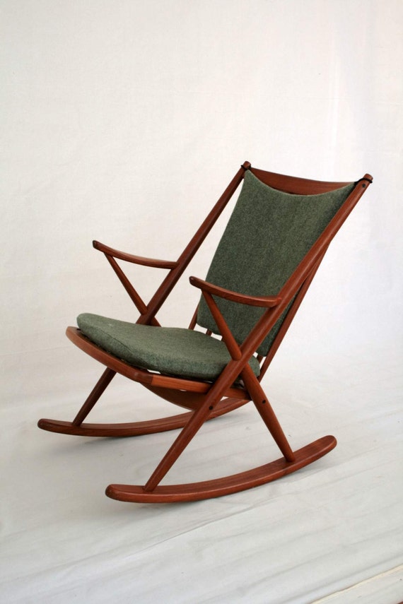 Mid Century Modern Wooden Rocking Chair