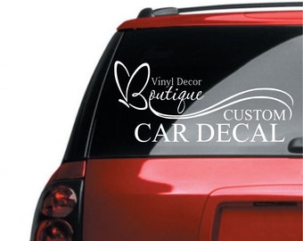 Custom Car Decal Vinyl Lettering Bumper Sticker Custom Personalized Car ...