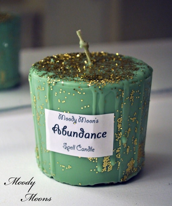 Items similar to Abundance Spell Candle For Prosperity, Wicca, Spells