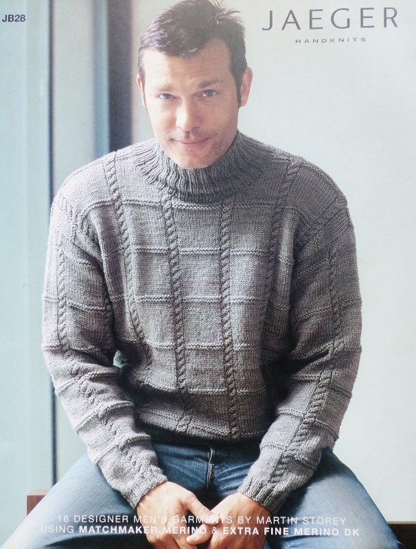 Knitting Pattern Book JAEGER MATCHMAKER MENS 16 Designer