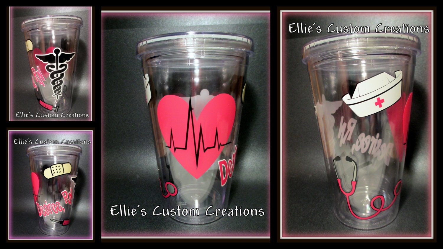 for tumblers nurses Nurse Acrylic ElliesCustomCreation by Nursing Tumbler Student