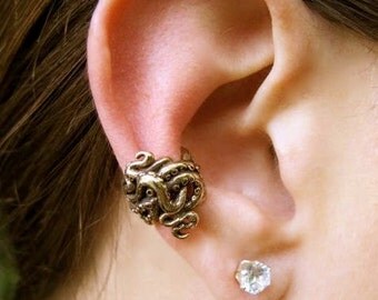 Octopus Ear Cuff Steampunk Jewelry Tentacle Ear Cuff Tentacle Twist Ear Cuff Tentacle Jewelry Steampunk Ear Cuff Earcuff Tentacle Earring