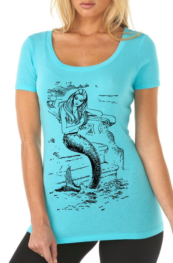 white mermaid shirt