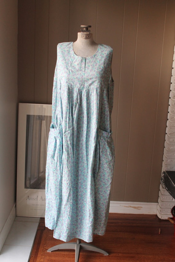 Laura Ashley Dress / Pinafore Dress / Maternity Dress by Liinaloom