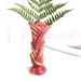 Vintage Vase//Mid Century//Art Deco// Raspberry //Gold //USA made from Tessiemay