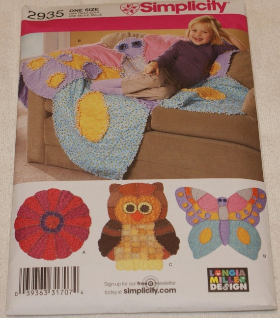 New Simplicity Childs Rag Quilt pattern 2935