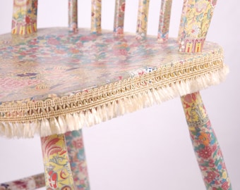 OOAK Wooden decoupage chair "Olivia"