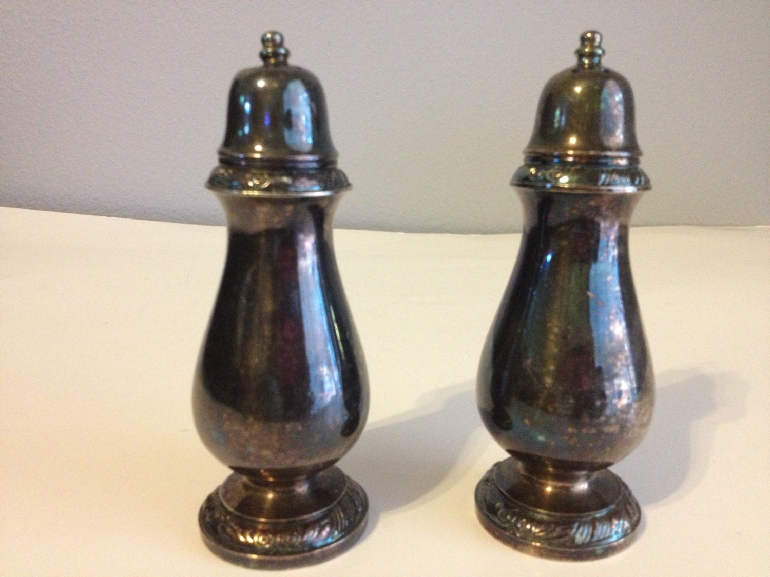 Vintage Henley Community Silver Plate Salt And Pepper Shakers