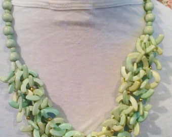 Mint Green statement necklace chunky beads