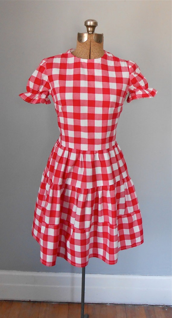 Red checkered vintage outfits for women for women for women