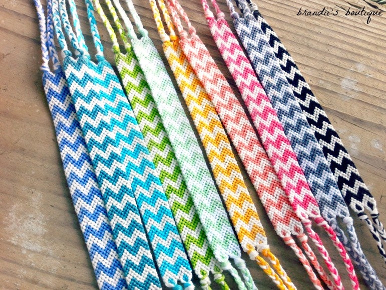 Rainbow Double Chevron Friendship Bracelets