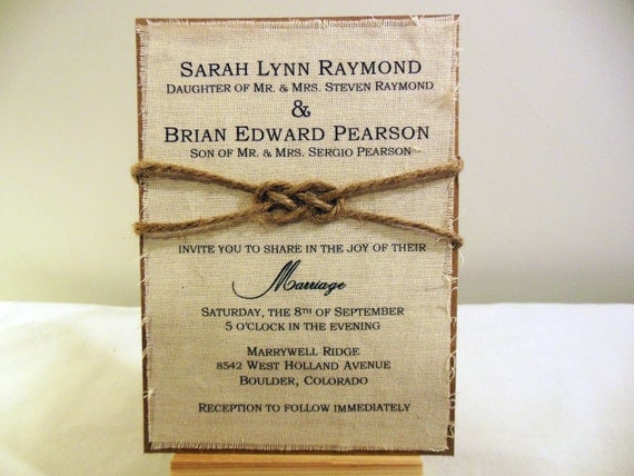 Rustic Wedding Invitation Kits 3