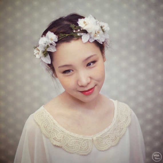 Floral vintage Bridal flower Silk Flower Crown Flower Hair Headband Vintage crown Style Floral vintage Bridal flower Silk Flower Crown Flower Hair Headband Vintage crown Style